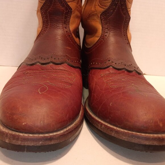BOULET Canada Ladies 8.5 Western Boots Apache Whaler Buckskin 3131 - Picture 5 of 14